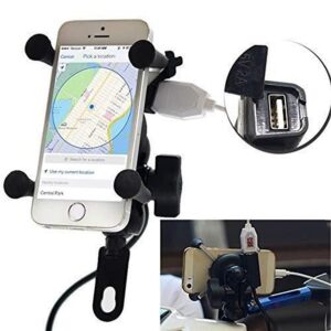 X-Grip Bike Mobile Charger & Phone Holder (Black)