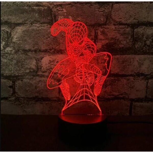 3D Illusion LED Spiderman Lamp