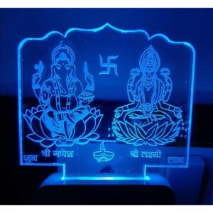 7 Color Changing 3D LED Diwali Night lamp with Plug for Living Room (CS-2374376)