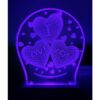 7 Color Changing 3D LED Love You Night lamp with Plug for Living Room (CS-2374416)