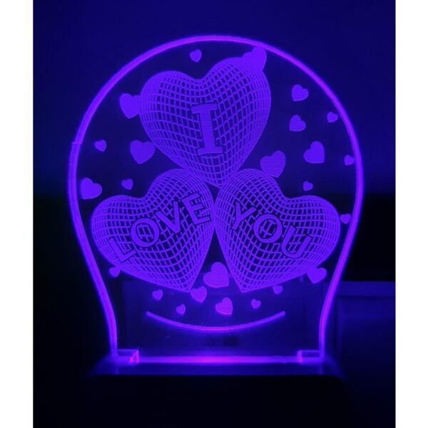 7 Color Changing 3D LED Love You Night lamp with Plug for Living Room (CS-2374416)