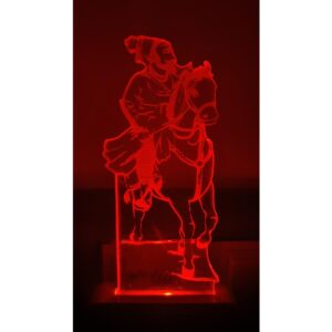 7 Color Changing 3D LED Maharana Pratap Night lamp with Plug for Living Room (CS-2374446)