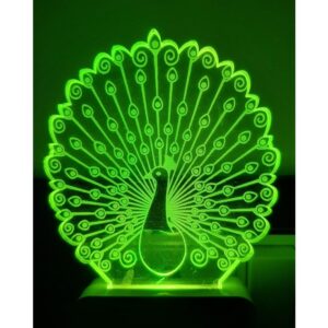7 Color Changing 3D LED Night lamp with Plug for Living Room