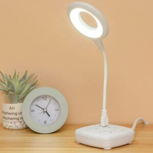 Intelligent Voice Control USB Lamp with 3 Color LED Light | 360˚ Adjustable | Brightness Control | No Bluetooth, No Network Required | Suitable for Book Reading, Work & Night Lamp