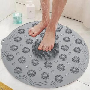 Round Bathroom Mat Silicone Non Slip