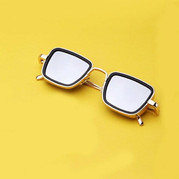 Trendy Grey Metal Square Sunglass For Men And Boys