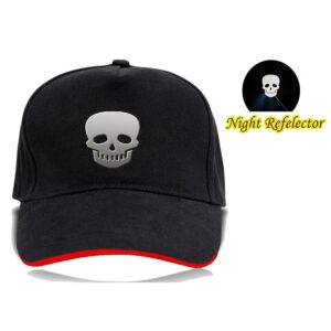 Night Reflector Skull Cap - Black