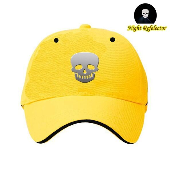Night Reflector Skull Cap - Yellow